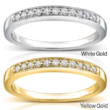 Halber Reihen-Diamant-Ring-Schmucksachen 925 Sterlingsilber Großverkauf